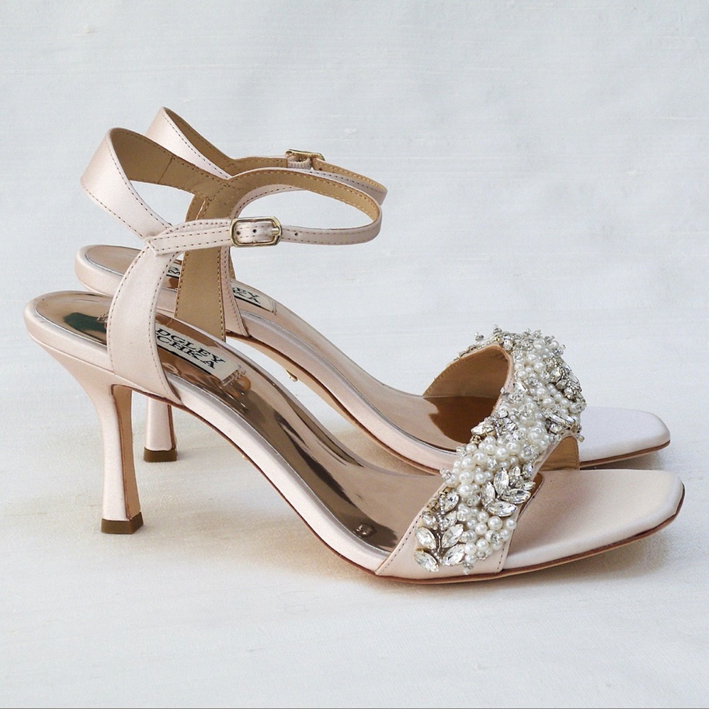 Badgley Mischka Kate, Light Pink Wedding Sandals